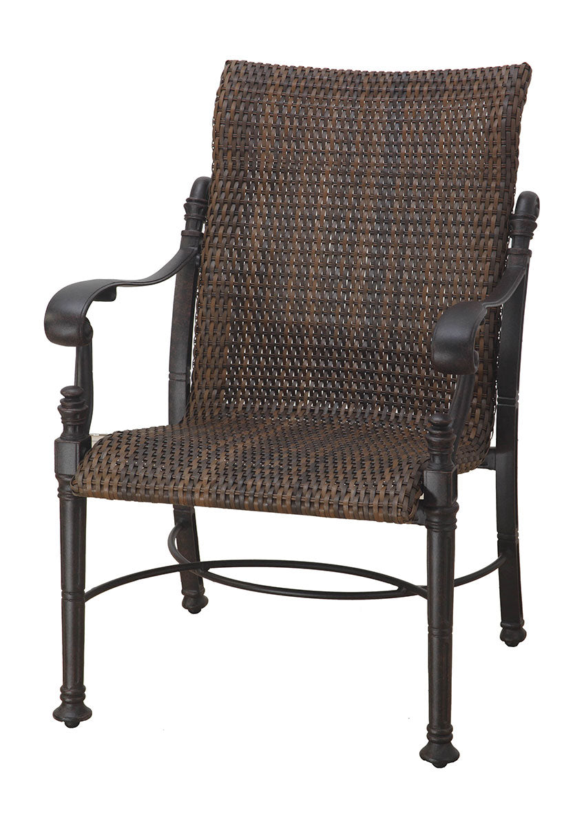 Gensun Florence Woven Standard Back Dining Chair in Carbon