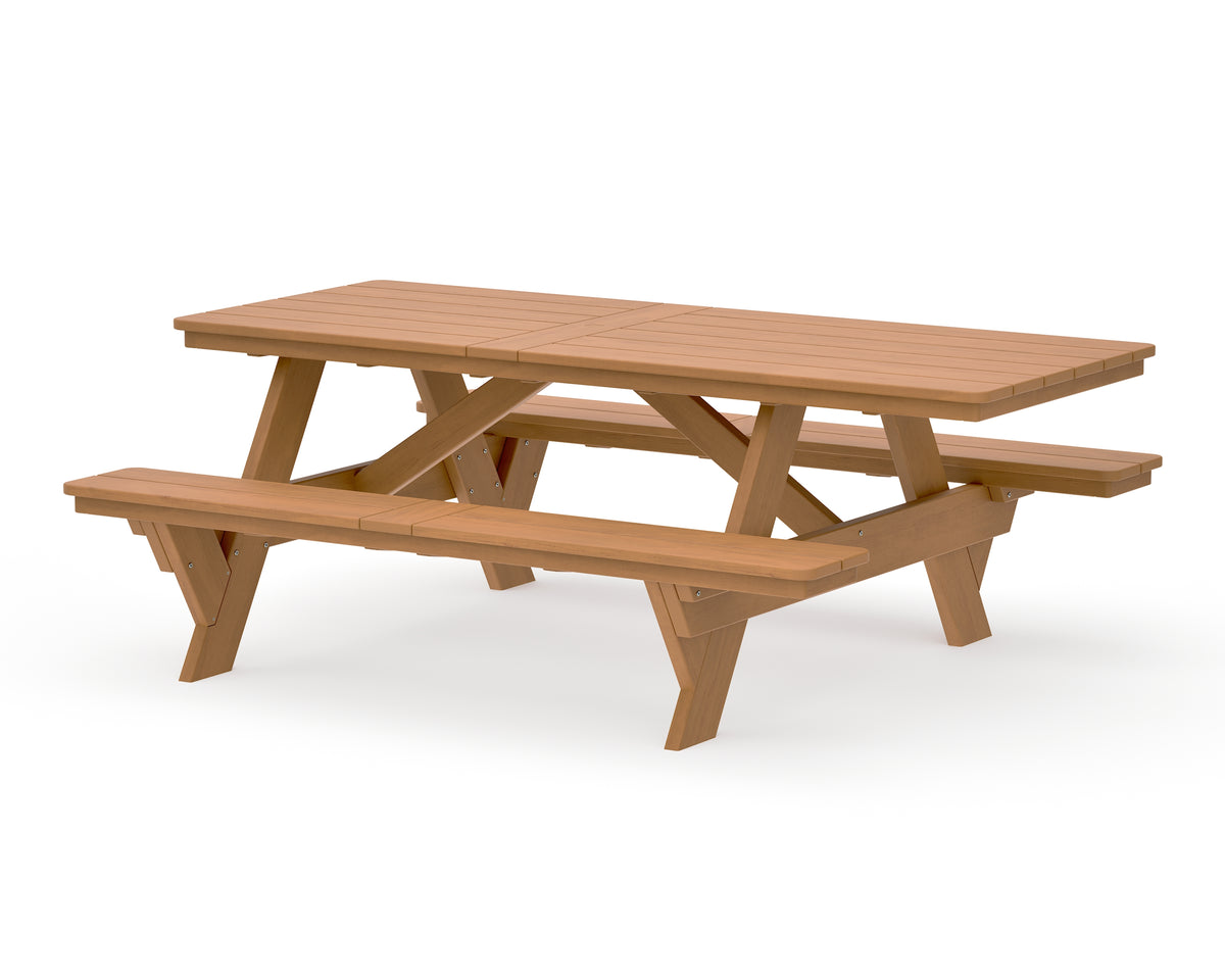 POLYWOOD Rockford 85” ADA Picnic Table in Natural