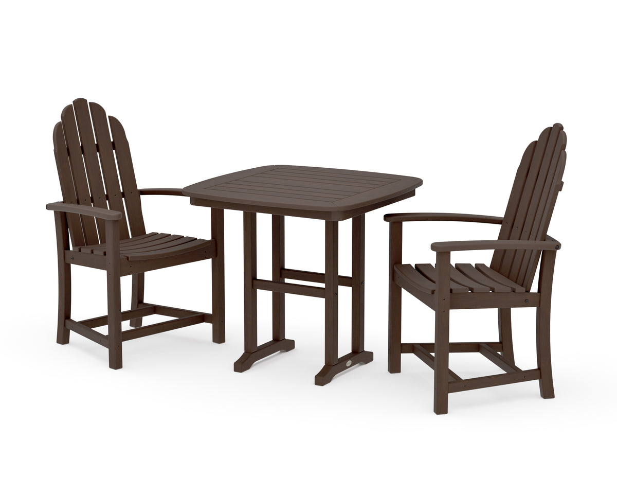 POLYWOOD Classic Adirondack 3-Piece Dining Set in Kona