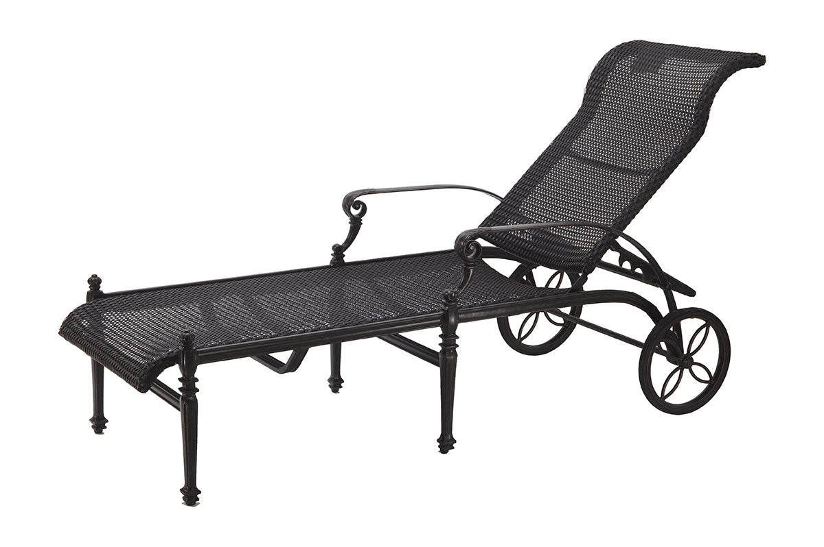 Gensun Grand Terrace Woven Chaise Lounge in Vintage