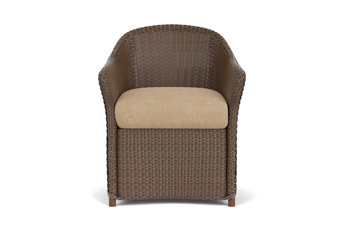 Lloyd Flanders Weekend Retreat Dining Set in Bark with Hayden Sand fabric