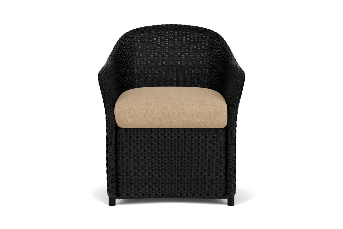 Lloyd Flanders Weekend Retreat Dining Set in Ebony with Hayden Sand fabric