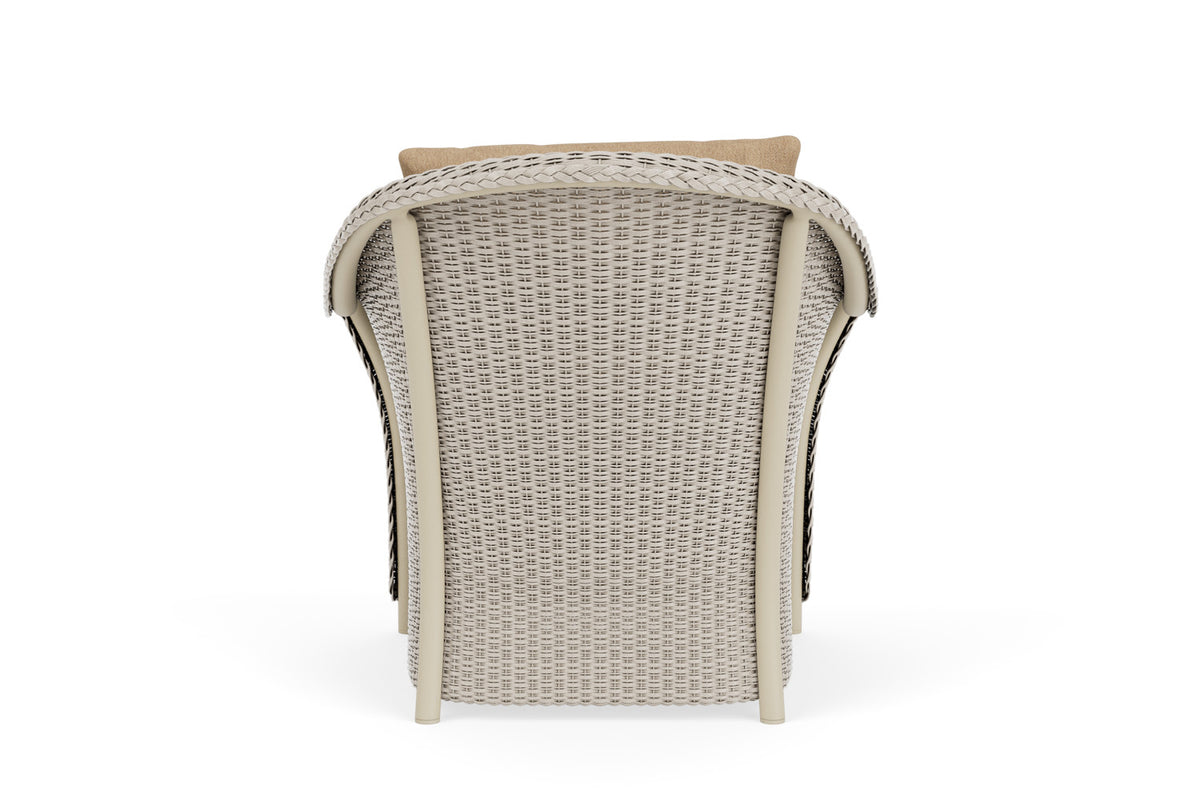 Lloyd Flanders Weekend Retreat Lounge Chair in Linen with Hayden Sand fabric, view 7