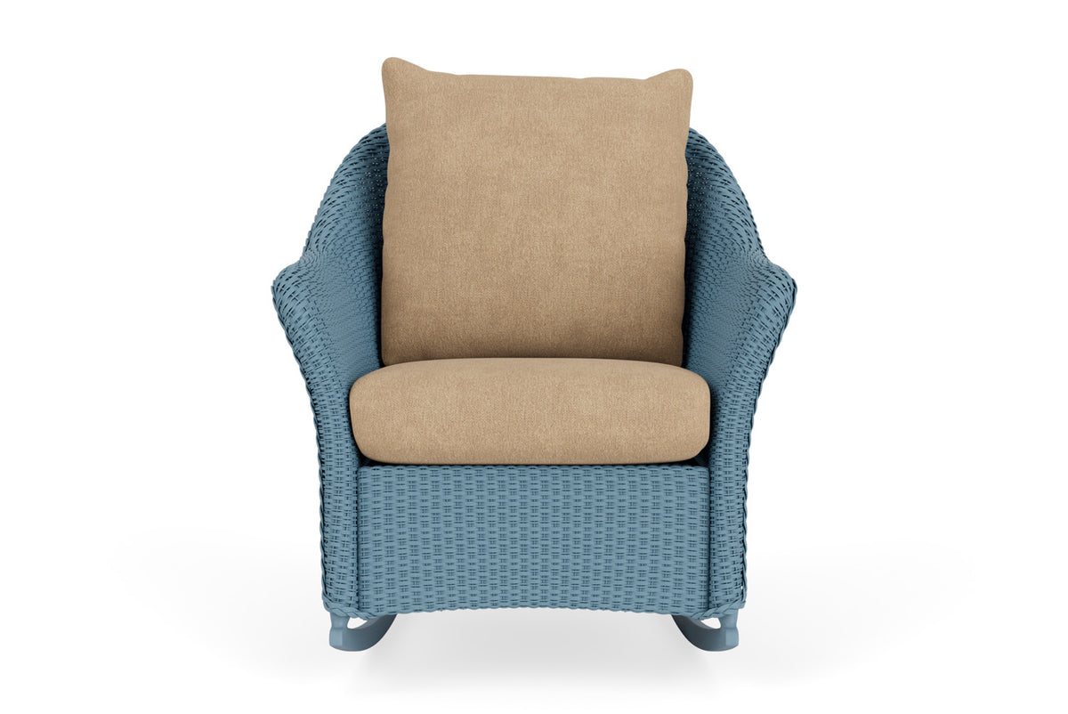 Lloyd Flanders Weekend Retreat Lounge Rocker in Stillwater with Hayden Sand fabric