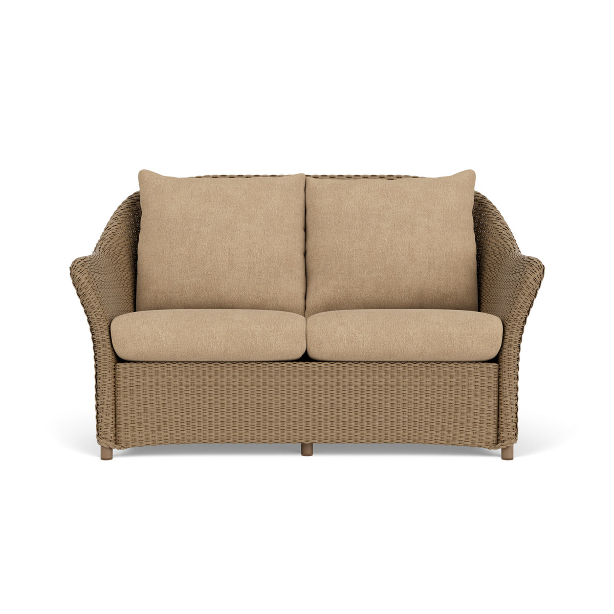 Lloyd Flanders Weekend Retreat Conversation Set in Fawn with Hayden Sand fabric