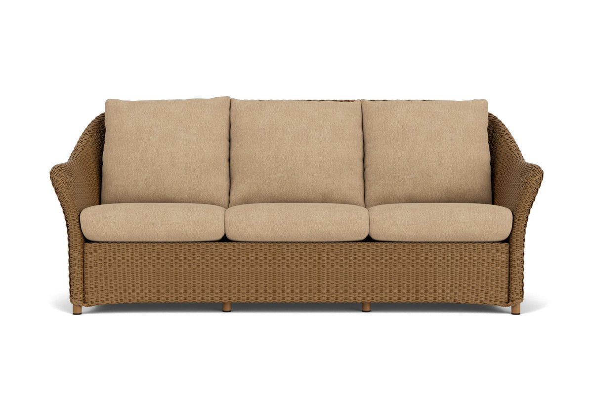 Lloyd Flanders Weekend Retreat Sofa in Hickory with Hayden Sand fabric