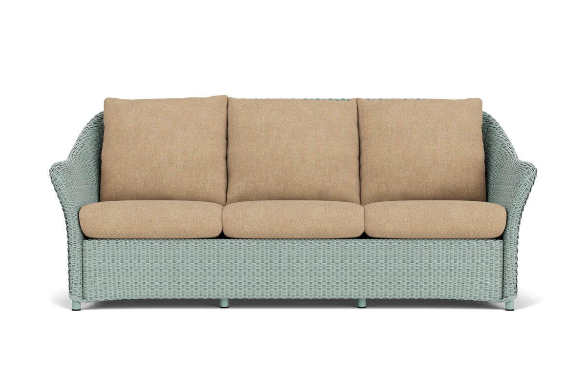 Lloyd Flanders Weekend Retreat Living Room Set in Sea Glass with Hayden Sand fabric