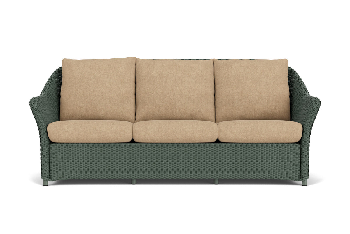 Lloyd Flanders Weekend Retreat Sofa in Spruce with Hayden Sand fabric