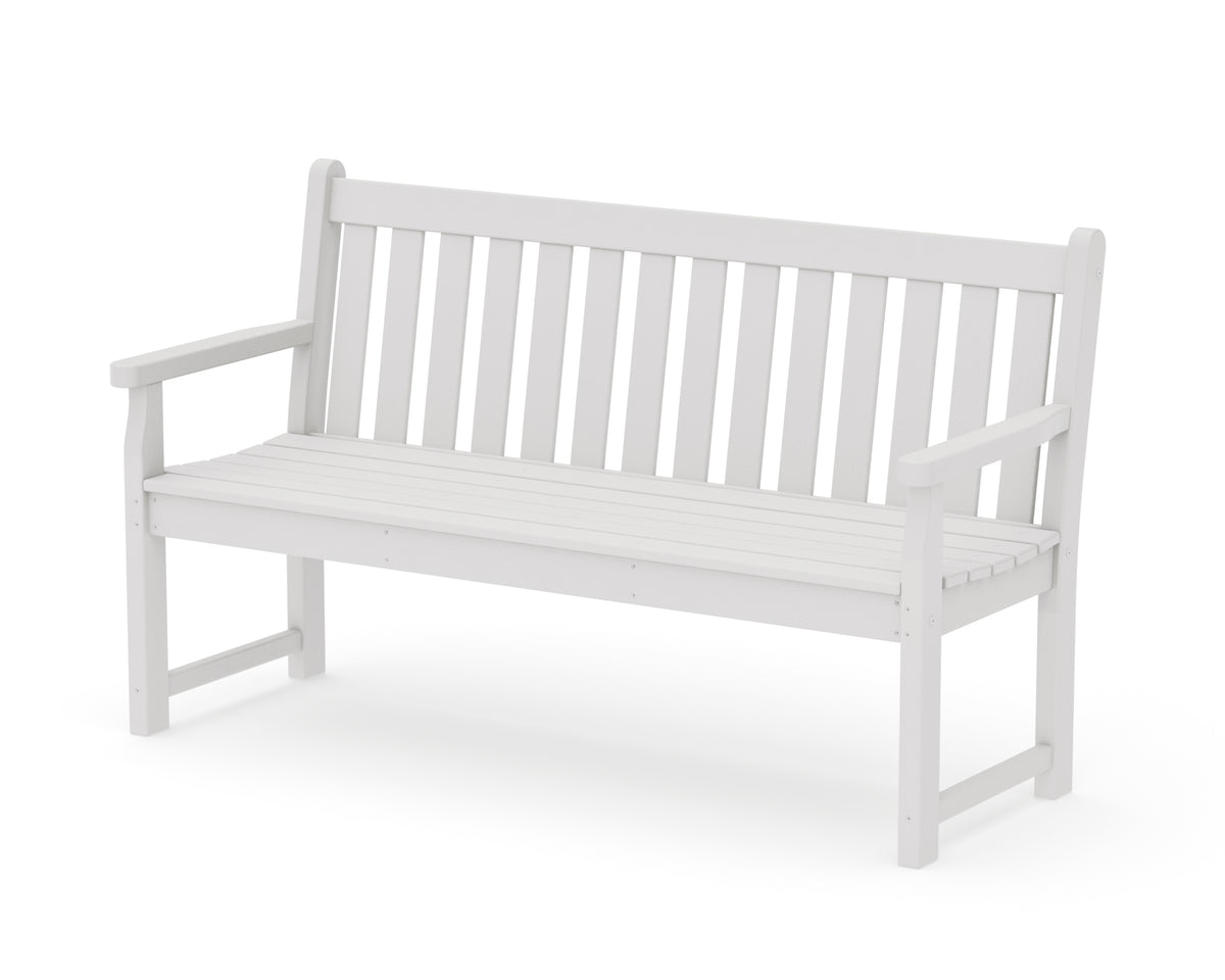 POLYWOOD Traditional Garden 60" Bench in Vintage White