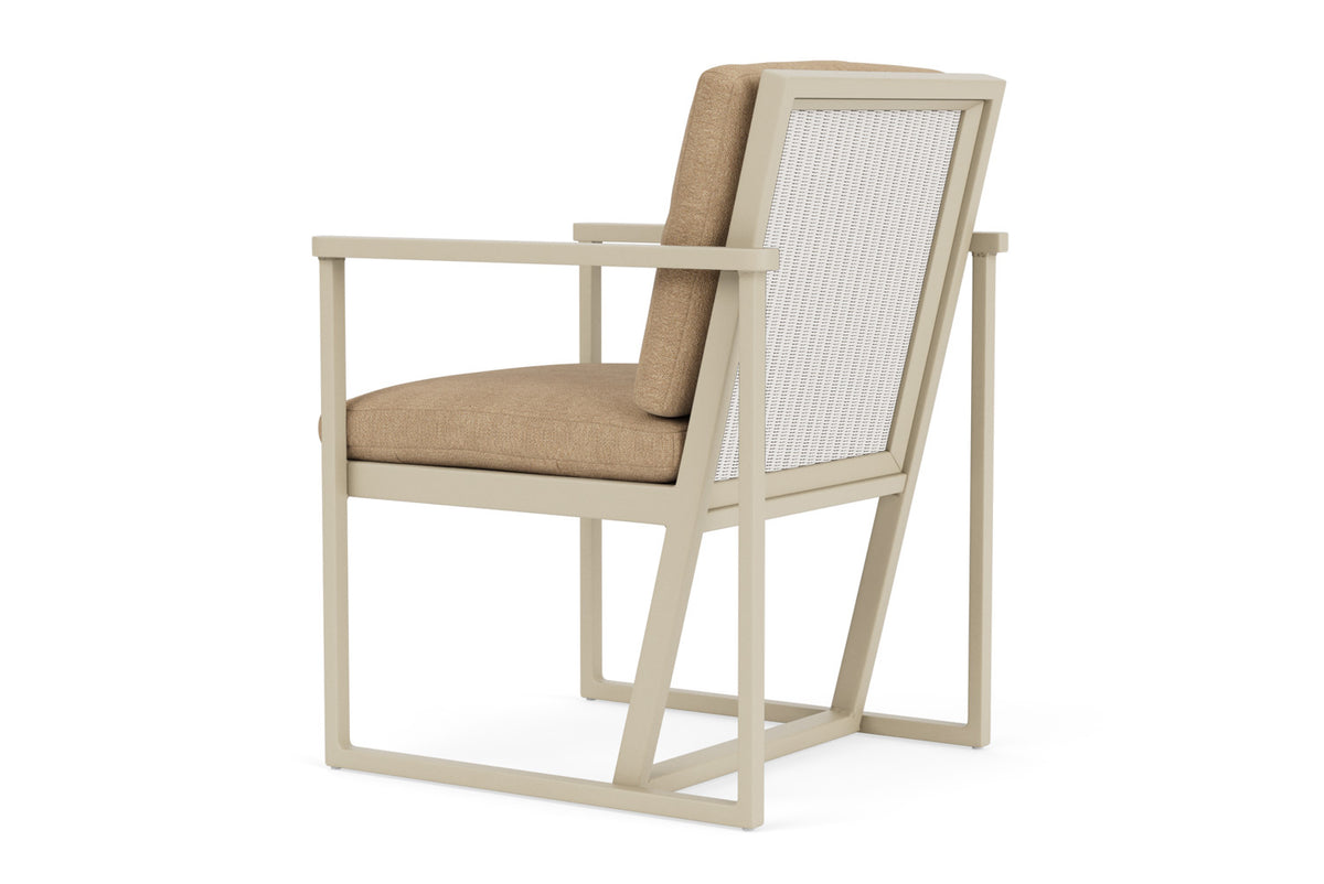 Lloyd Flanders Summit Dining Armchair in Linen with Hayden Sand fabric, view 8
