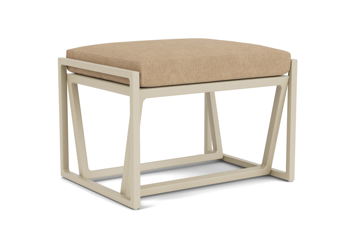 Lloyd Flanders Summit Ottoman in Linen with Hayden Sand fabric, view 2