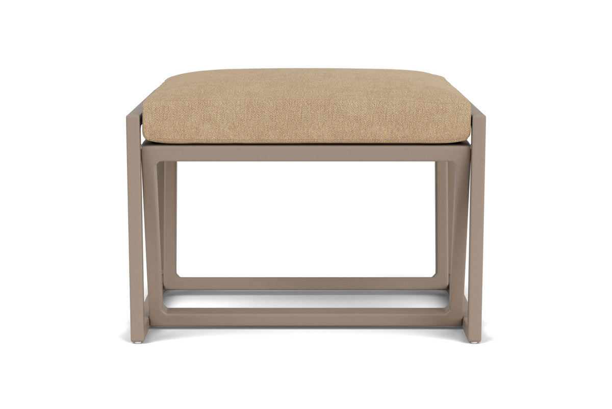 Lloyd Flanders Summit Ottoman in French Beige with Hayden Sand fabric