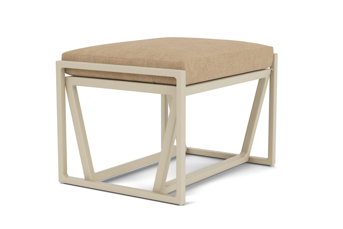 Lloyd Flanders Summit Ottoman in Linen with Hayden Sand fabric, view 8