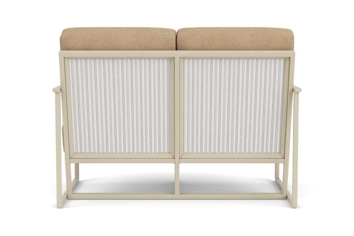 Lloyd Flanders Summit Loveseat in Linen with Hayden Sand fabric, view 7