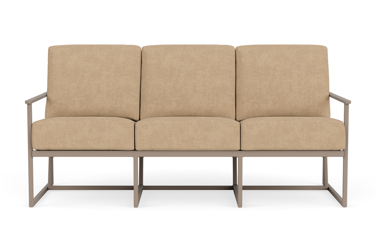 Lloyd Flanders Summit Living Room Set in French Beige with Hayden Sand fabric