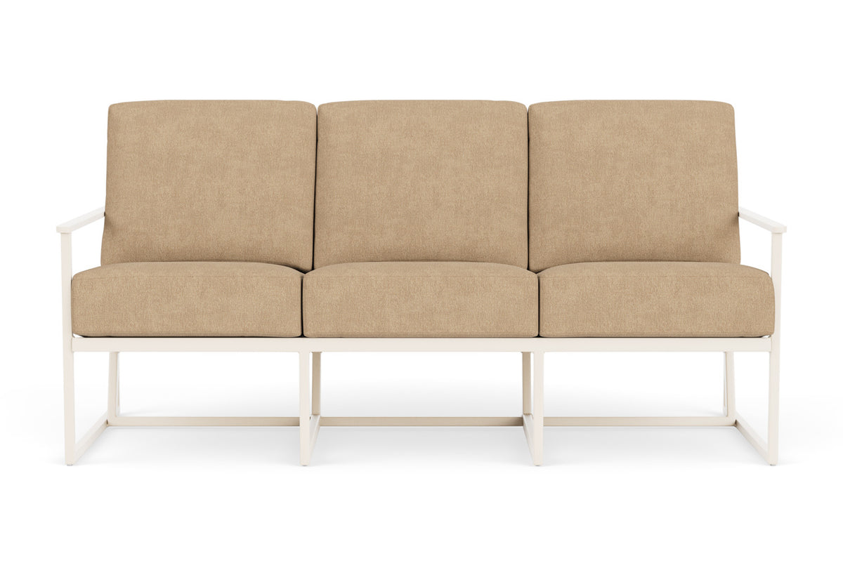 Lloyd Flanders Summit Sofa in Ivory with Hayden Sand fabric