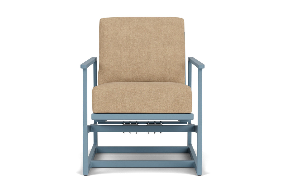 Lloyd Flanders Summit Spring Rocker in Stillwater with Hayden Sand fabric