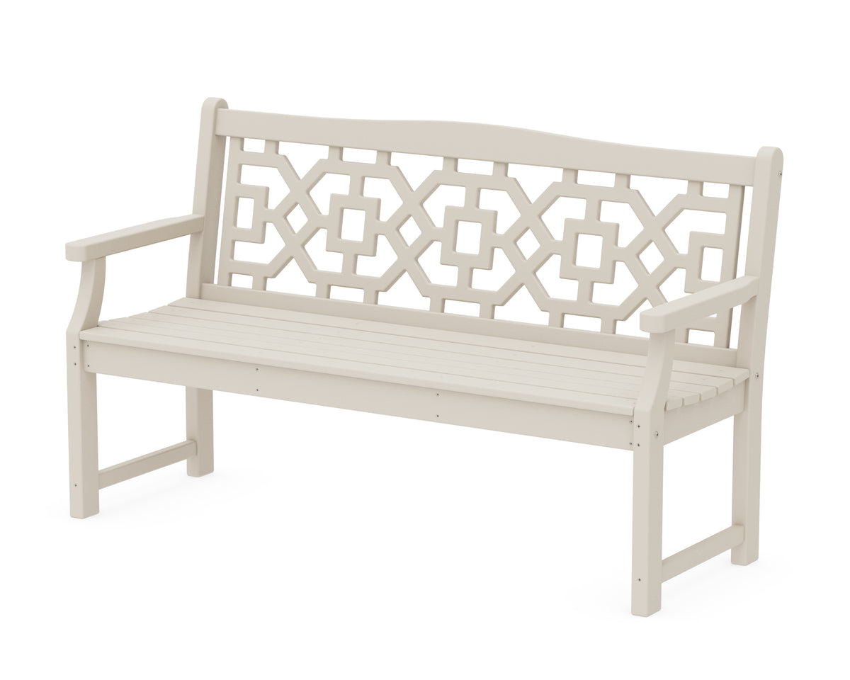 POLYWOOD Chinoiserie 60" Garden Bench in Sand
