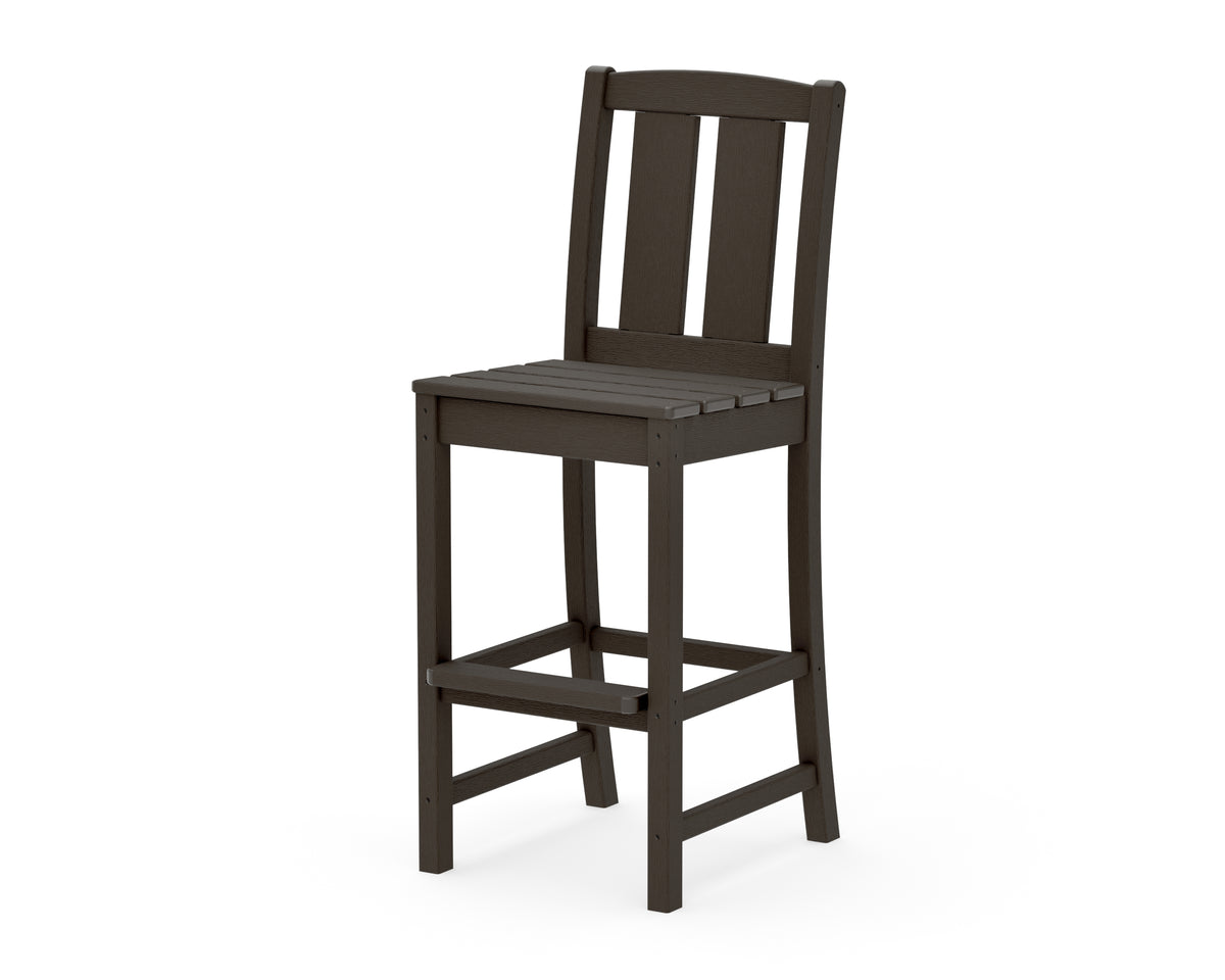 POLYWOOD Mission Bar Side Chair in Vintage Coffee