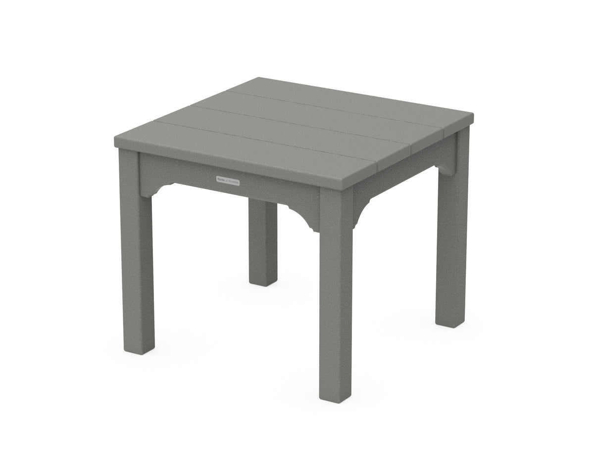 POLYWOOD Chinoiserie End Table in Slate Grey