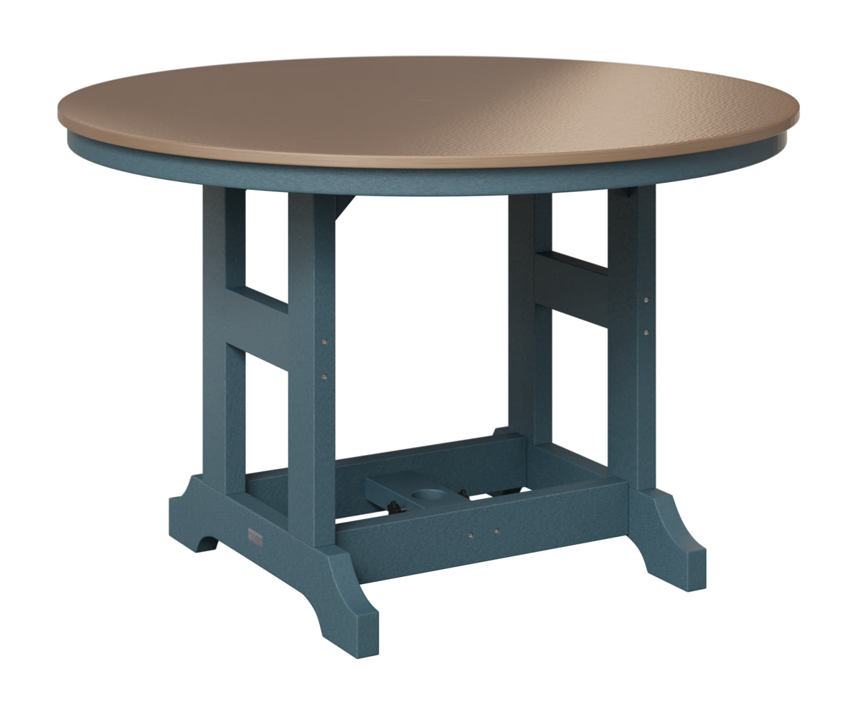 Berlin Gardens Garden Classic 48" Round Table in Slate, Hammered Bronze top