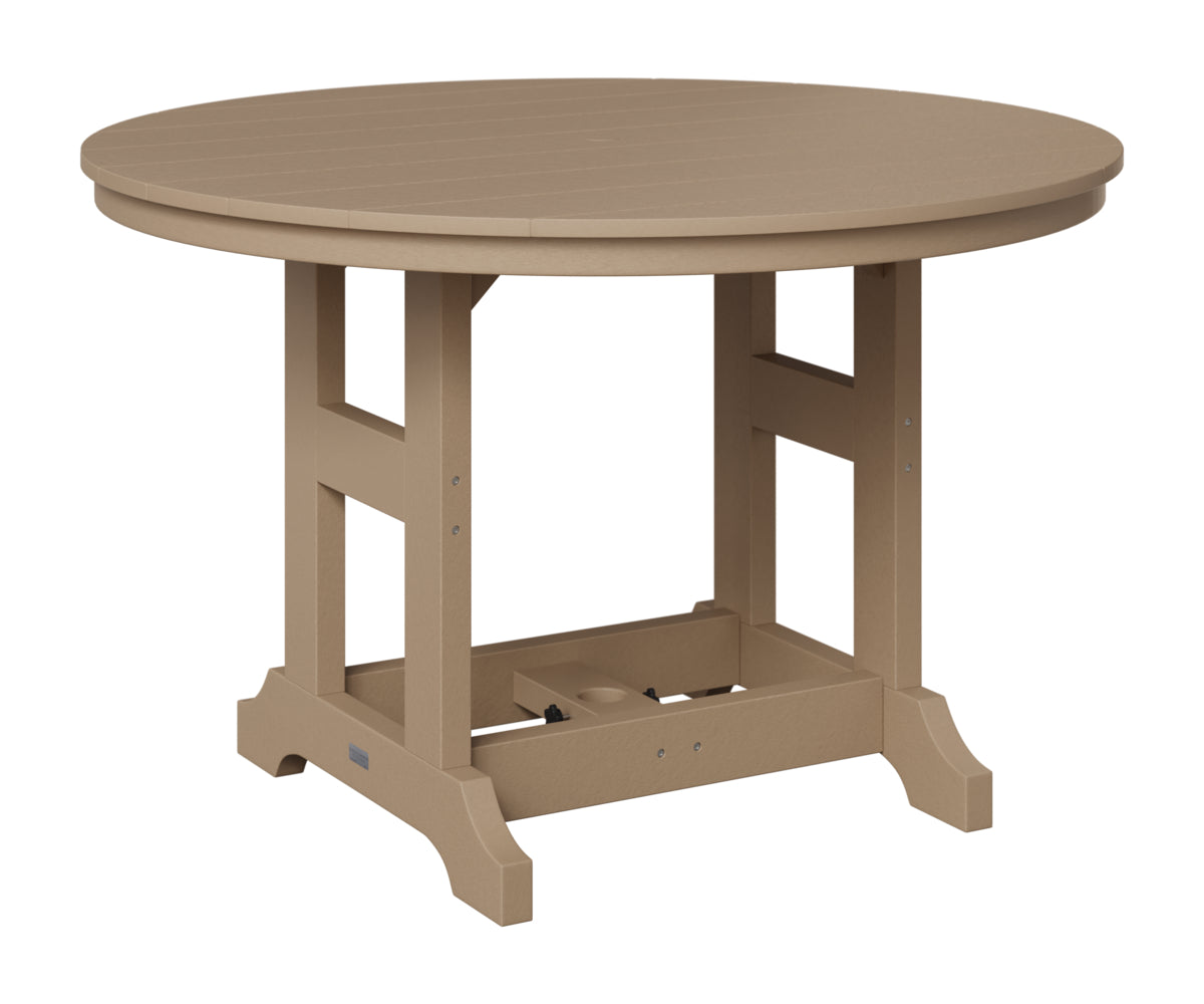 Berlin Gardens Garden Classic 48" Round Table in Weatherwood