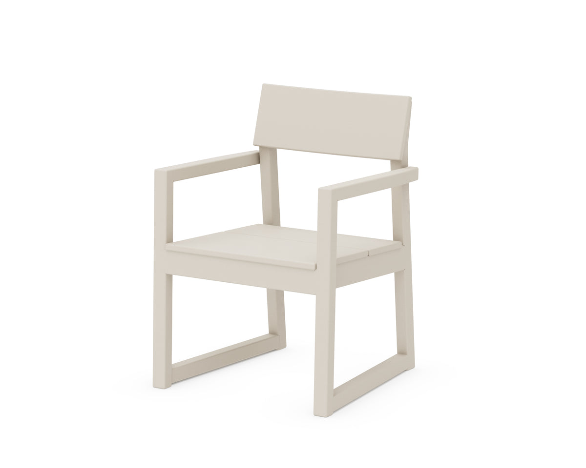 POLYWOOD EDGE Dining Arm Chair in Sand