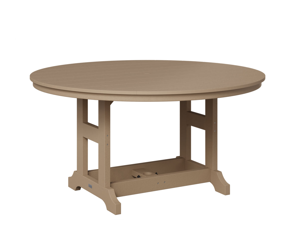 Berlin Gardens Garden Classic 60" Round Table in Weatherwood