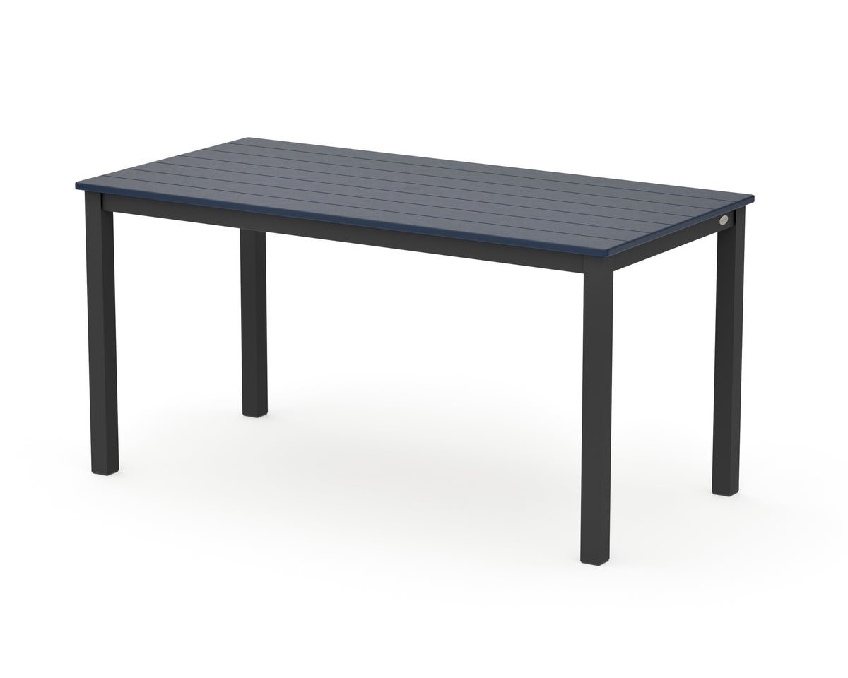 POLYWOOD Main Street 30 x 60 Dining Table in Black / Navy
