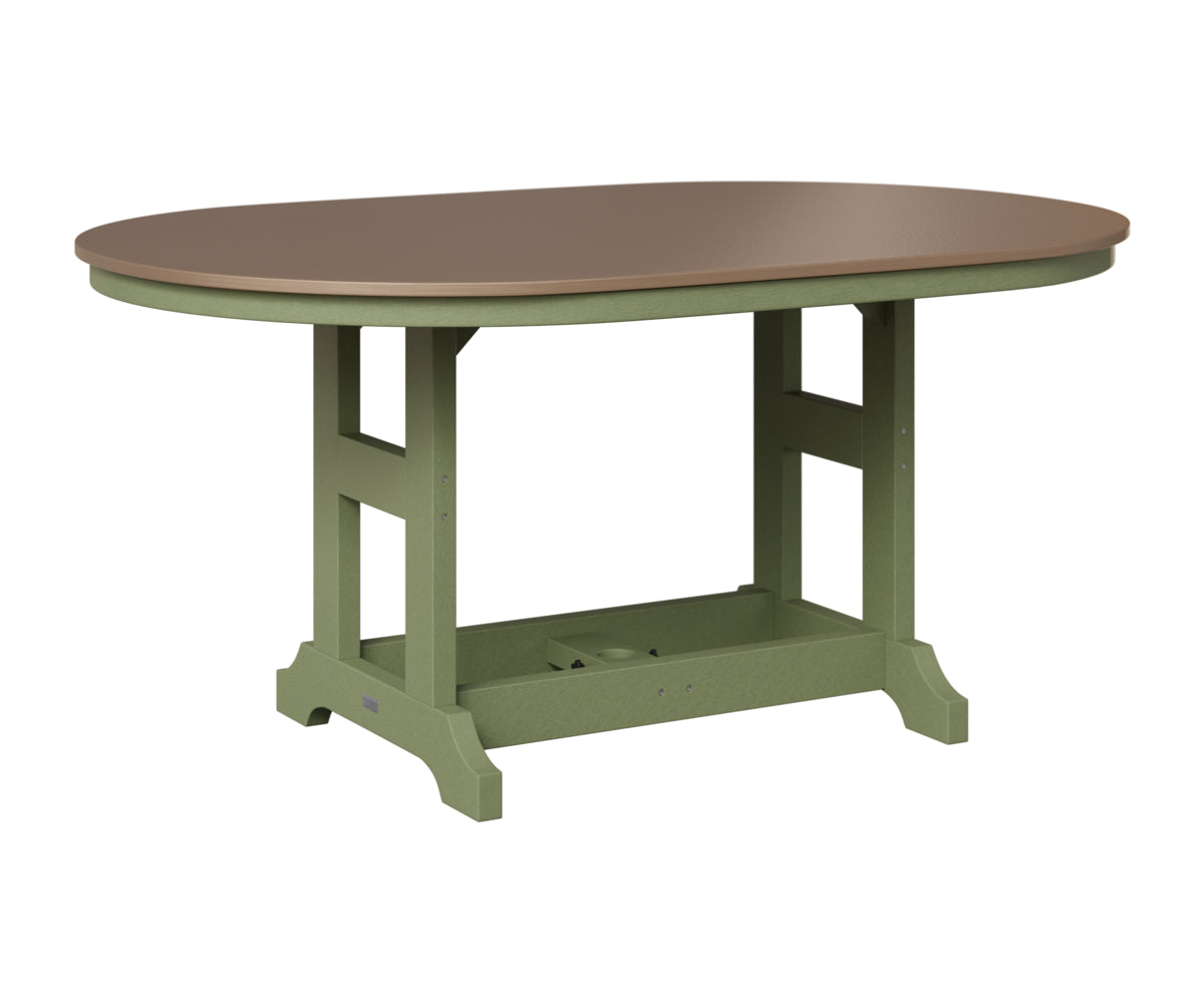 Berlin Gardens Garden Classic 44" x 64" Oblong Table in Sage, Hammered Bronze top