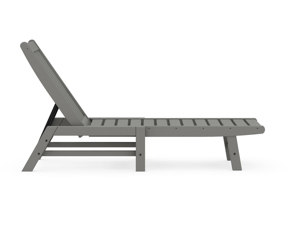 Alternate view of the POLYWOOD Vineyard Chaise in Slate Grey