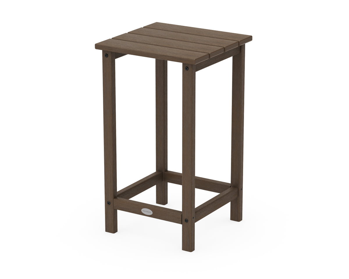 POLYWOOD Long Island 26" Counter Side Table in Kona