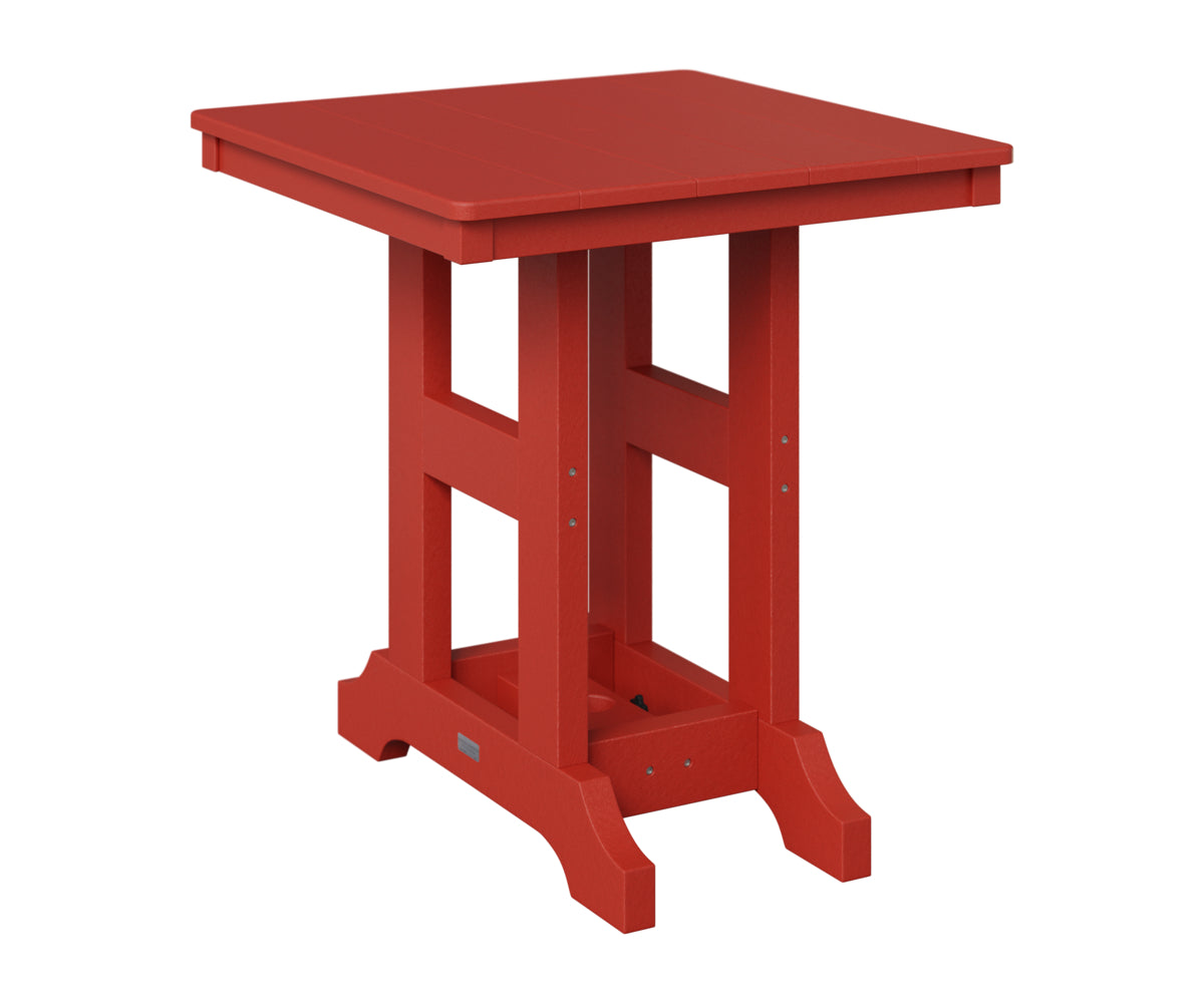 Berlin Gardens Garden Classic 28" Square Table in Scarlet Red
