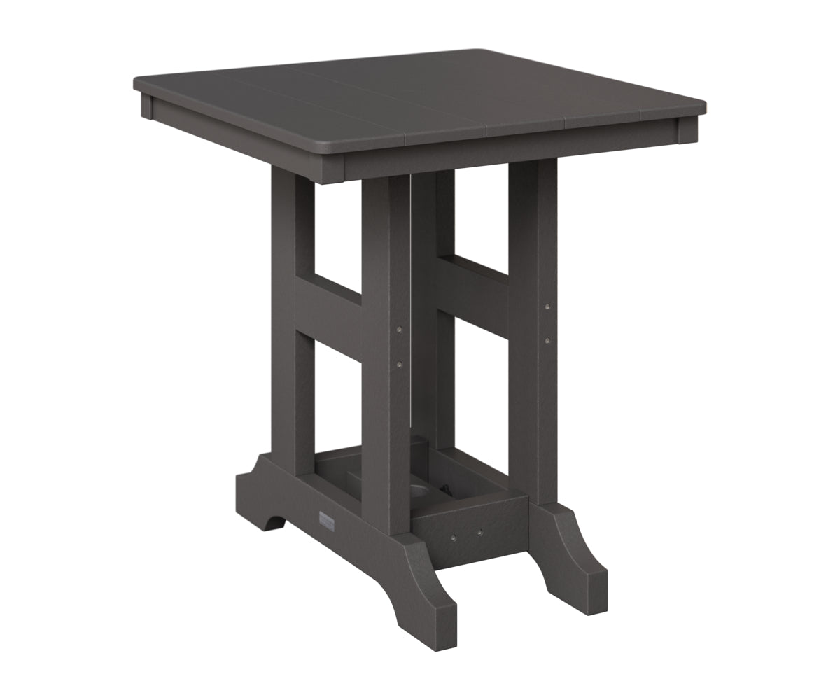 Berlin Gardens Garden Classic 28" Square Table in Smoke Gray