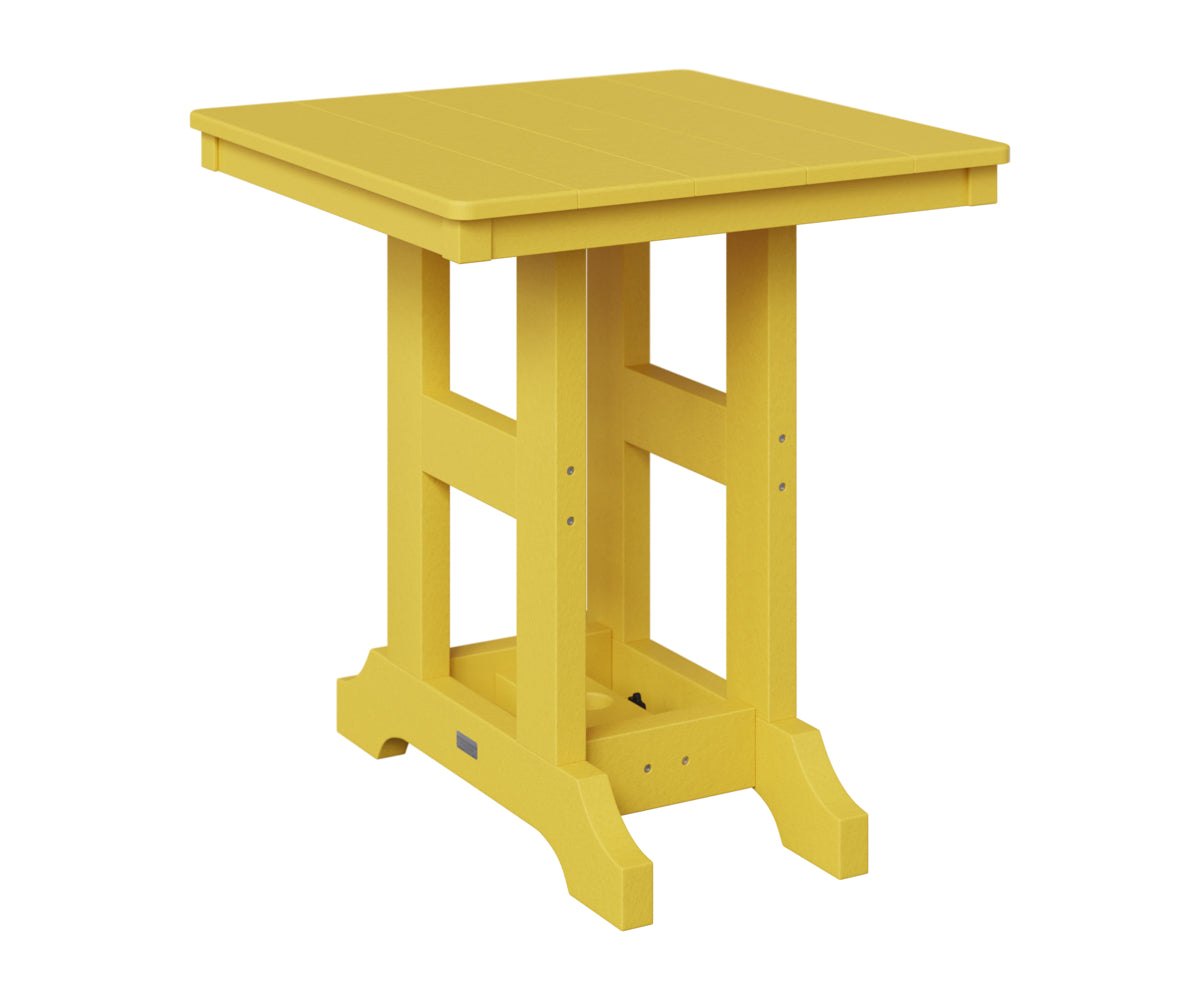 Berlin Gardens Garden Classic 28" Square Table in Sunburst Yellow