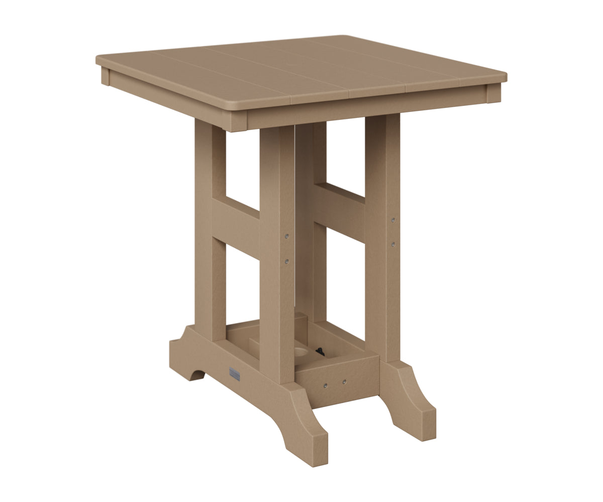 Berlin Gardens Garden Classic 28" Square Table in Weatherwood