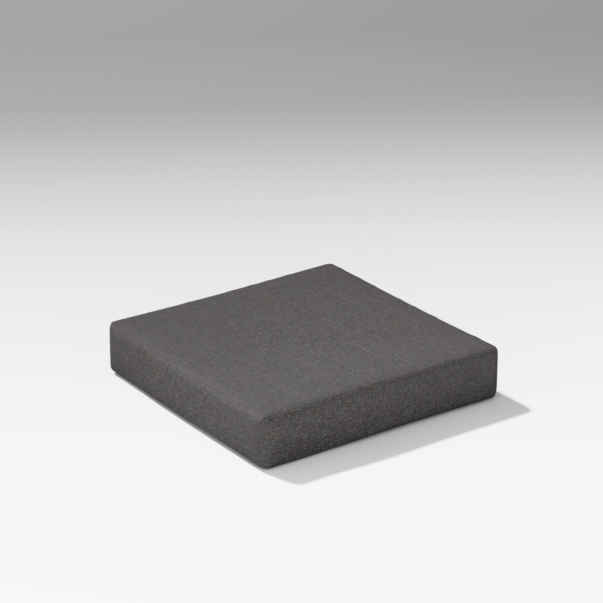 POLYWOOD PW Designer Series Latitude Modular Ottoman Seat Cushion in Ash Charcoal