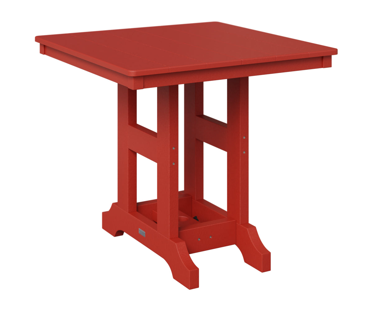 Berlin Gardens Garden Classic 33" Square Table in Scarlet Red