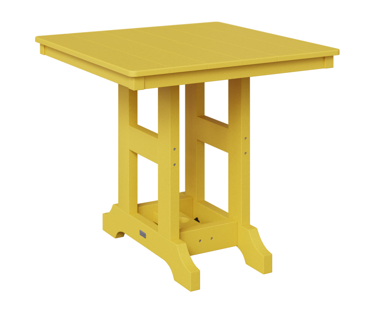 Berlin Gardens Garden Classic 33" Square Table in Sunburst Yellow