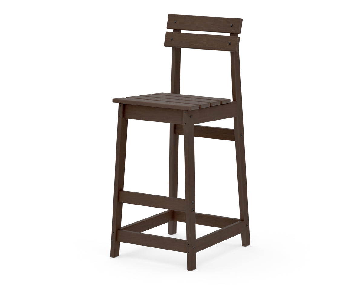 POLYWOOD Modern Studio Plaza Bar Chair in Kona