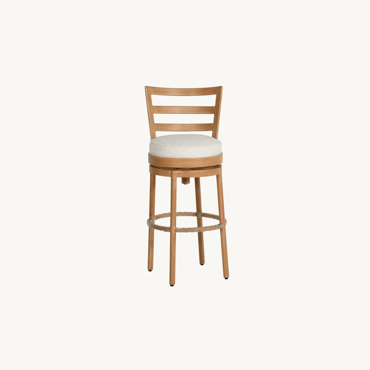 Castelle Preston Cushioned Armless Swivel Bar Stool, view 4