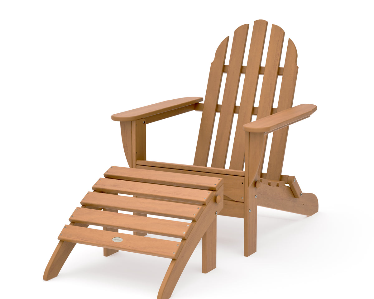 POLYWOOD Classic Adirondack 2-Piece Set in Natural