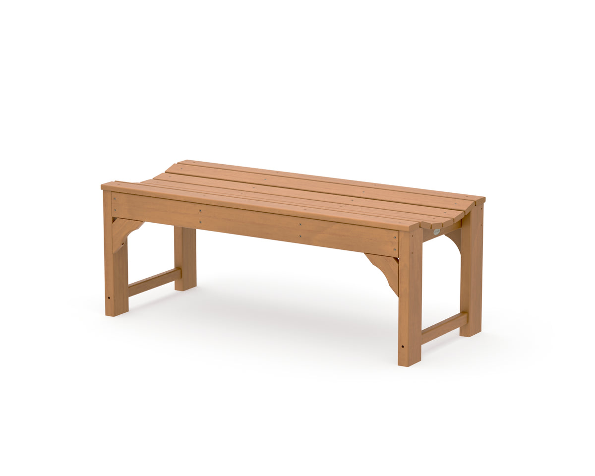 POLYWOOD Traditional Garden 48" Backless Bench in Natural