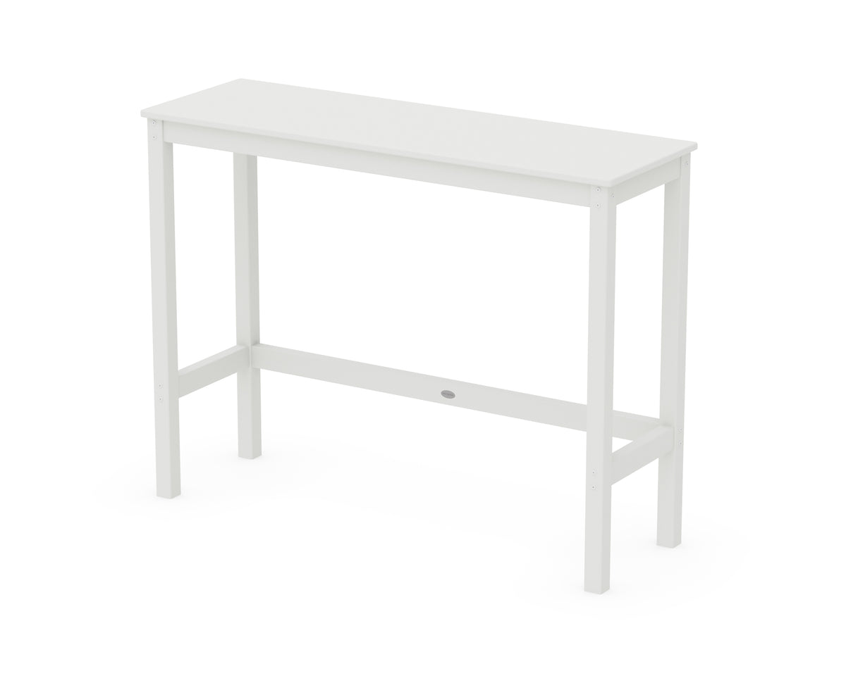 POLYWOOD Studio Balcony Bar Table in White