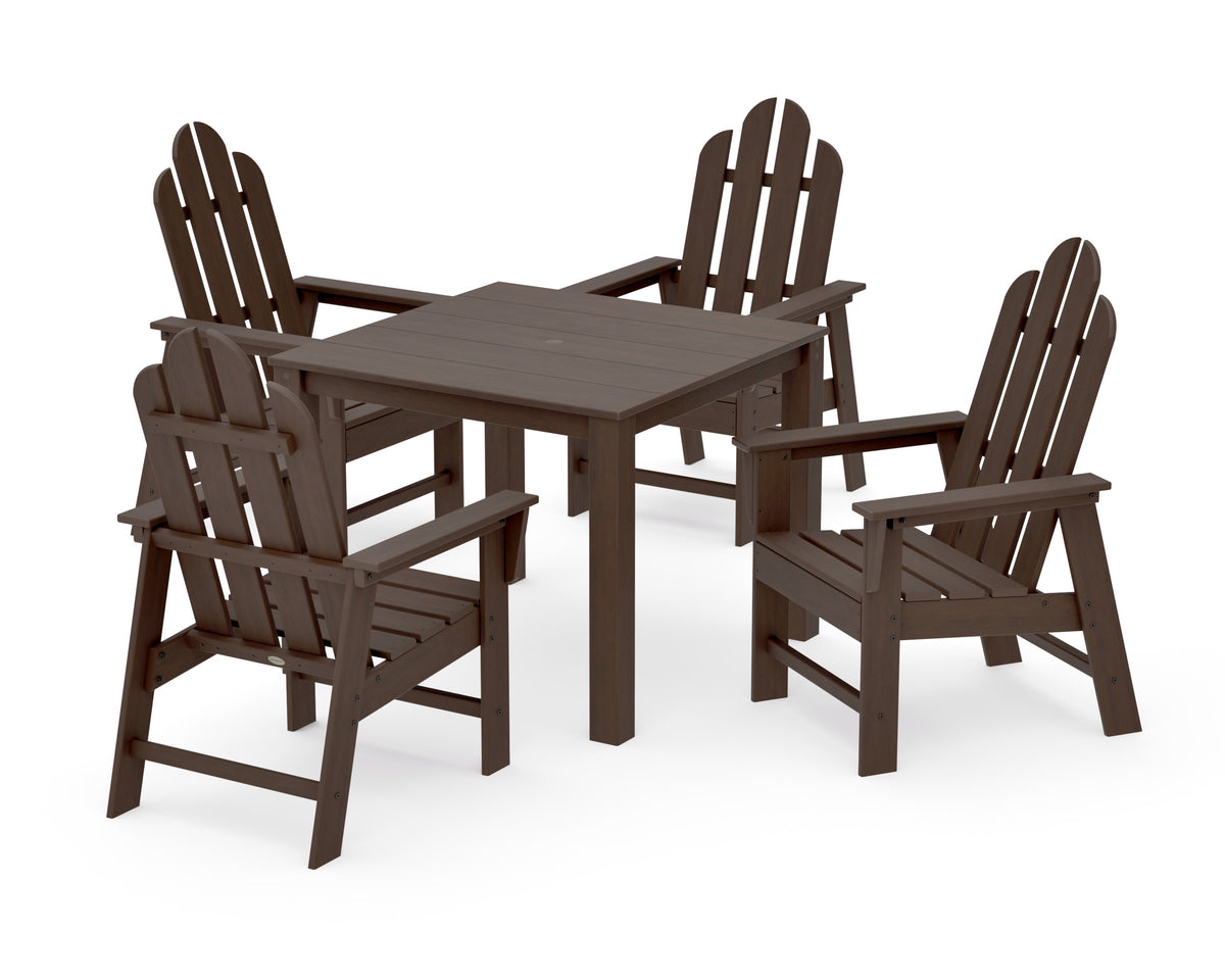 POLYWOOD Long Island 5-Piece Parsons Dining Set in Kona