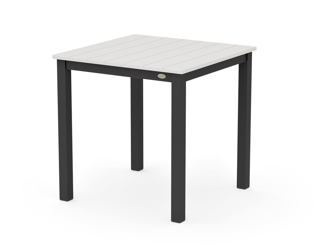 POLYWOOD Main Street 30 x 30 Dining Table in Black / Vintage White