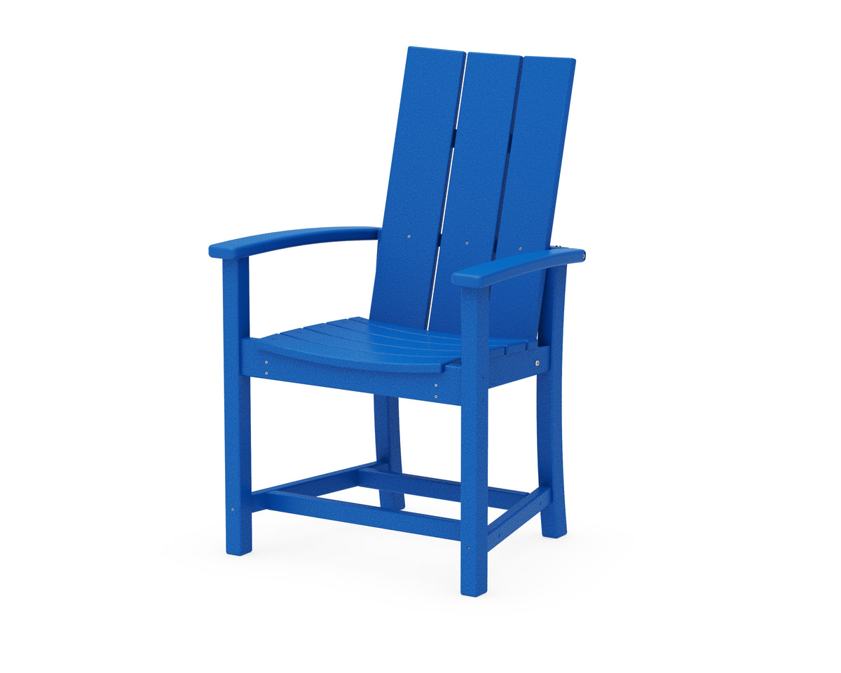 POLYWOOD Modern Adirondack Dining Chair in Pacific Blue