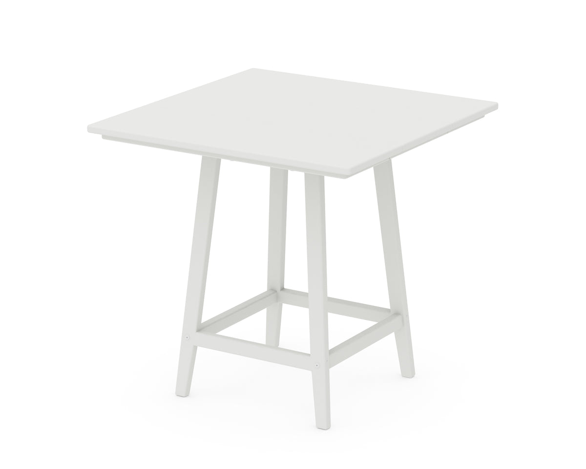 POLYWOOD Studio 30" Square Bistro Table in Vintage White