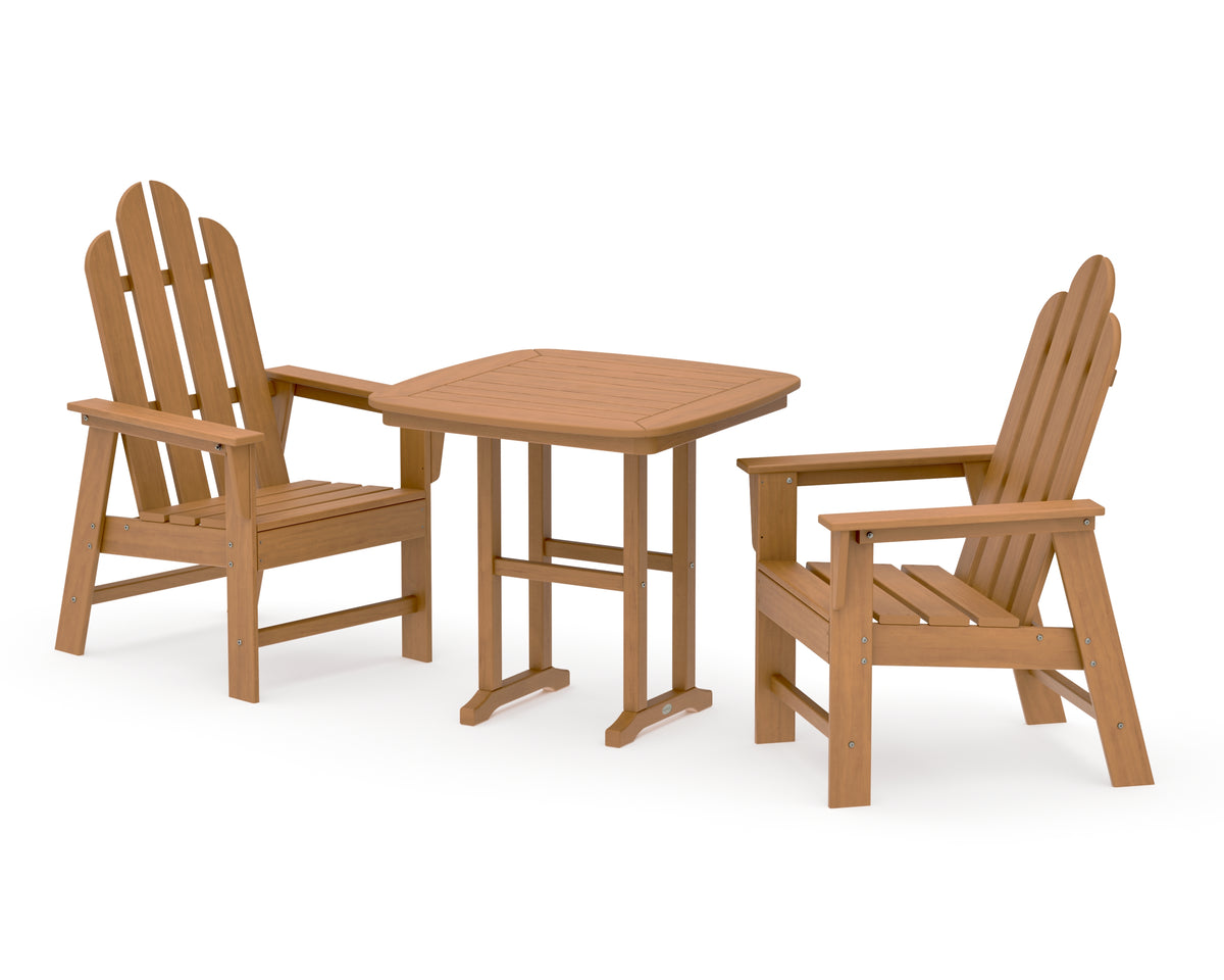POLYWOOD Long Island 3-Piece Dining Set in Natural