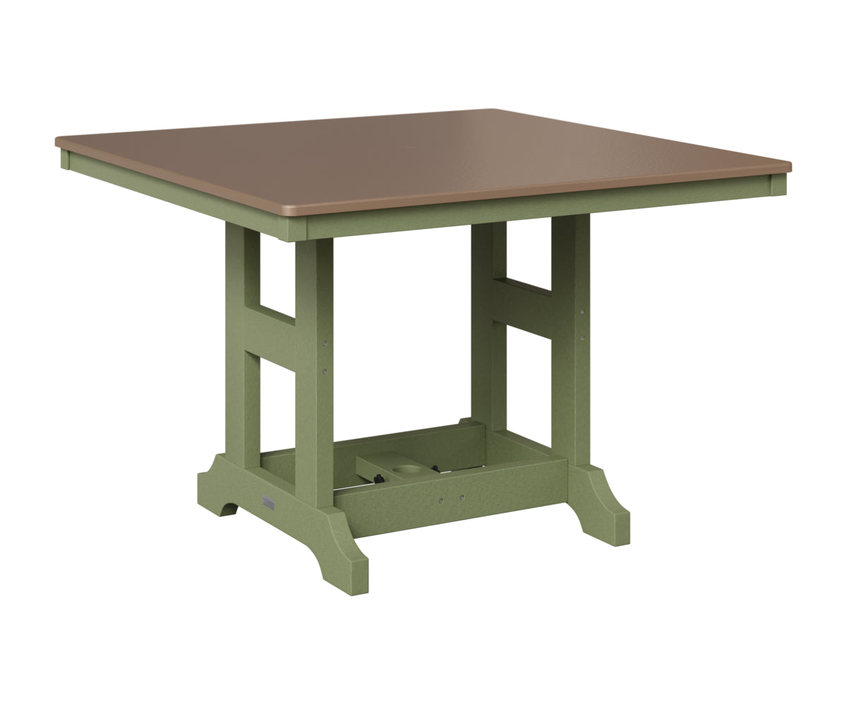 Berlin Gardens Garden Classic 44" Square Table in Sage, Hammered Bronze top